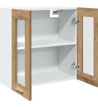 Küchen-Wandschrank mit Glastüren Artisan-Eiche 60x31x60 cm