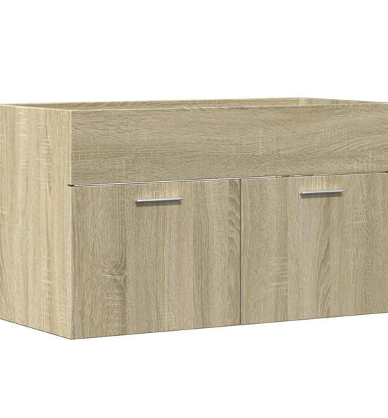 Waschbeckenunterschrank Sonoma-Eiche 80x38,5x46cm Holzwerkstoff