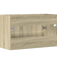 Waschbeckenunterschrank Sonoma-Eiche 80x38,5x46cm Holzwerkstoff