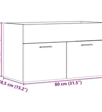 Waschbeckenunterschrank Sonoma-Eiche 80x38,5x46cm Holzwerkstoff