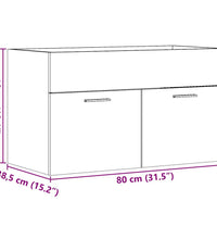 Waschbeckenunterschrank Altholz-Optik 80x38,5x46 cm