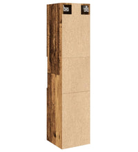 Bad-Hängeschrank Altholz-Optik 30x30x130 cm Holzwerkstoff