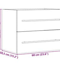 Waschbeckenunterschrank Sonoma-Eiche 60x38,5x48cm Holzwerkstoff