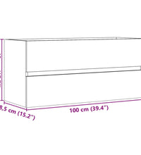 Waschbeckenunterschrank Betongrau 100x38,5x45 cm Holzwerkstoff