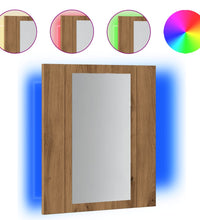 LED-Spiegelschrank Artisan-Eiche 40x12x45 cm Holzwerkstoff