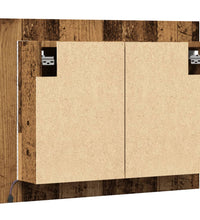 LED-Spiegelschrank Altholz-Optik 60x12x45 cm Holzwerkstoff