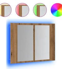 LED-Spiegelschrank Artisan-Eiche 60x12x45 cm Holzwerkstoff