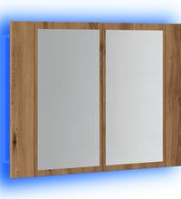 LED-Spiegelschrank Artisan-Eiche 60x12x45 cm Holzwerkstoff