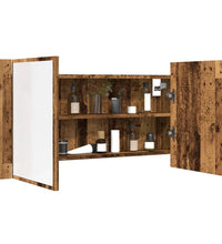 LED-Spiegelschrank Altholz-Optik 90x12x45 cm Holzwerkstoff