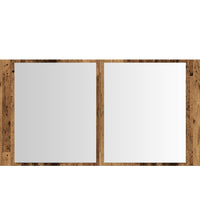 LED-Spiegelschrank Altholz-Optik 90x12x45 cm Holzwerkstoff