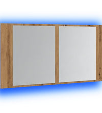 LED-Spiegelschrank Artisan-Eiche 90x12x45 cm Holzwerkstoff