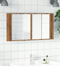 LED-Spiegelschrank Artisan-Eiche 90x12x45 cm Holzwerkstoff