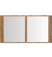 LED-Spiegelschrank Artisan-Eiche 90x12x45 cm Holzwerkstoff