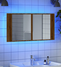 LED-Spiegelschrank Artisan-Eiche 90x12x45 cm Holzwerkstoff