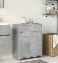 Badezimmerschrank Betongrau 60x33x80 cm Holzwerkstoff