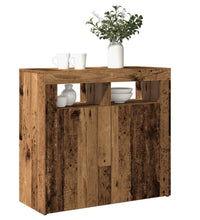 Sideboard mit LED-Leuchten Altholz-Optik 80x35x75 cm