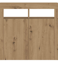 Sideboard mit LED-Leuchten Artisan-Eiche 80x35x75 cm