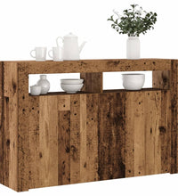 Sideboard mit LED-Leuchten Altholz-Optik 115,5x30x75 cm