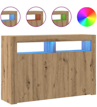 Sideboard mit LED-Leuchten Artisan-Eiche 115,5x30x75 cm