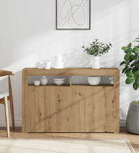 Sideboard mit LED-Leuchten Artisan-Eiche 115,5x30x75 cm