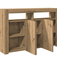 Sideboard mit LED-Leuchten Artisan-Eiche 115,5x30x75 cm