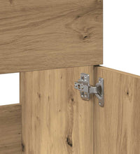 Badschrank mit Spiegel Artisan-Eiche Holzwerkstoff