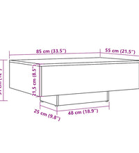 Couchtisch Altholz-Optik 85x55x31 cm Holzwerkstoff