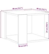 Couchtisch Altholz-Optik 40x40x30 cm Holzwerkstoff