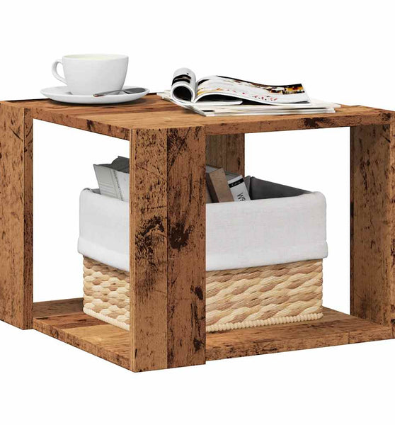 Couchtisch Altholz-Optik 40x40x30 cm Holzwerkstoff