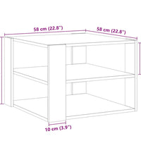 Couchtisch Altholz-Optik 58x58x40 cm Holzwerkstoff