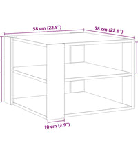 Couchtisch Artisan-Eiche 58x58x40 cm Holzwerkstoff