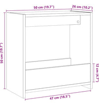 Beistelltisch Artisan-Eiche 50x26x50 cm Holzwerkstoff