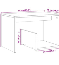 Beistelltisch Altholz-Optik 59x36x38 cm Holzwerkstoff