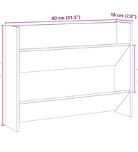 Wand-Schuhregal Artisan-Eiche 80x18x60 cm Holzwerkstoff