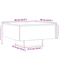 Couchtisch Altholz-Optik 60x60x31,5 cm Holzwerkstoff