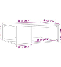 Couchtisch Altholz-Optik 90x67x33 cm Holzwerkstoff