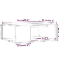 Couchtisch Artisan-Eiche 90x67x33 cm Holzwerkstoff