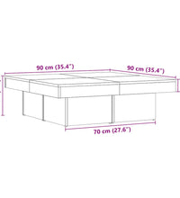 Couchtisch Altholz-Optik 90x90x28 cm Holzwerkstoff