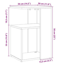 Beistelltisch Altholz-Optik 36x30x56 cm Holzwerkstoff