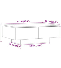 Couchtisch Altholz-Optik 90x60x31 cm Holzwerkstoff