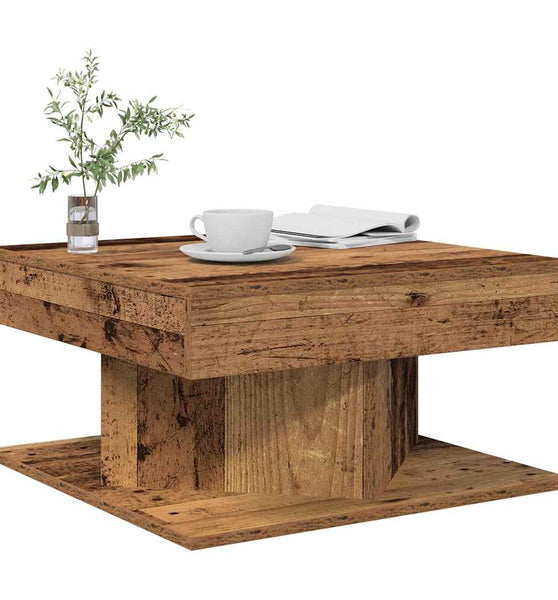 Couchtisch Altholz-Optik 55x55x30 cm Holzwerkstoff