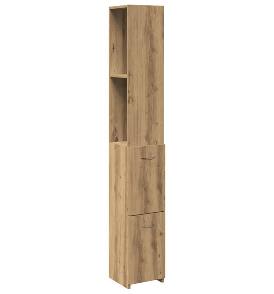 Badschrank Artisan-Eiche 25x25x170 cm Holzwerkstoff