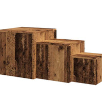 Beistelltische 3 Stk. Altholz-Optik Holzwerkstoff