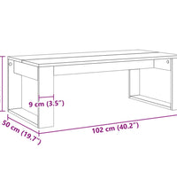 Couchtisch Artisan-Eiche 102x50x35 cm Holzwerkstoff