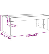 Couchtisch Altholz-Optik 102x50x35 cm Holzwerkstoff