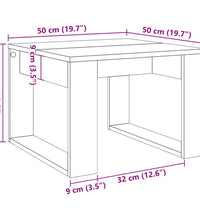 Beistelltisch Artisan-Eiche 50x50x35 cm Holzwerkstoff