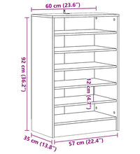 Schuhschrank Altholz-Optik 60x35x92 cm Holzwerkstoff