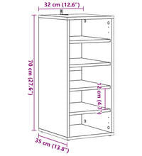 Schuhschrank Altholz-Optik 32x35x70 cm Holzwerkstoff