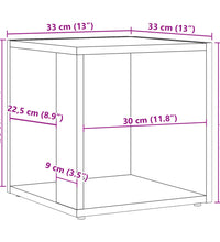 Beistelltisch Artisan-Eiche 33x33x34 cm Holzwerkstoff
