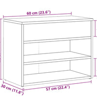 Schuhbank Altholz-Optik 60x30x45 cm Holzwerkstoff